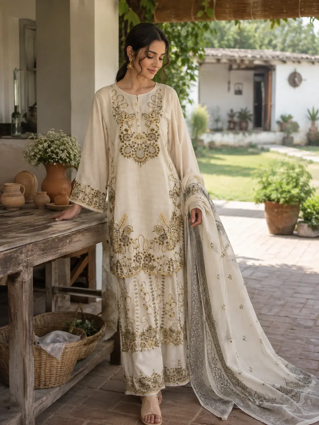 Embroidered ladies suits collection by MS Apparel
